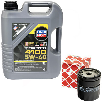 Motoröl Set 5W-40 5 Liter + Ölfilter für Chevrolet Captiva Opel Vectra A Saab