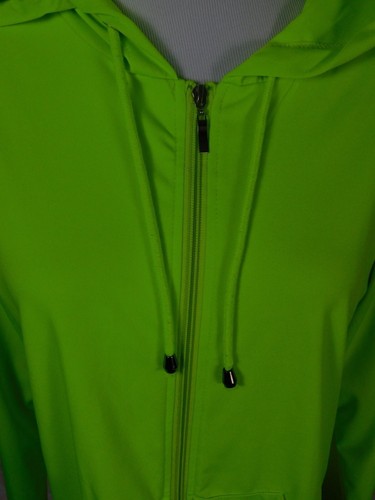 Neon Green Tracksuit Set XL Hoodie Zip Jacket & Pants Lounge Activewear - Picture 7 of 12