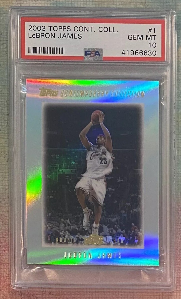 LeBron James Rookie Card, 2003 Topps Contemporary #1, POP 16