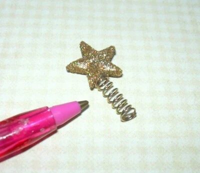 TOWN SQUARE Miniature Gold Glittered Christmas Tree Top Star: DOLLHOUSE 1:12