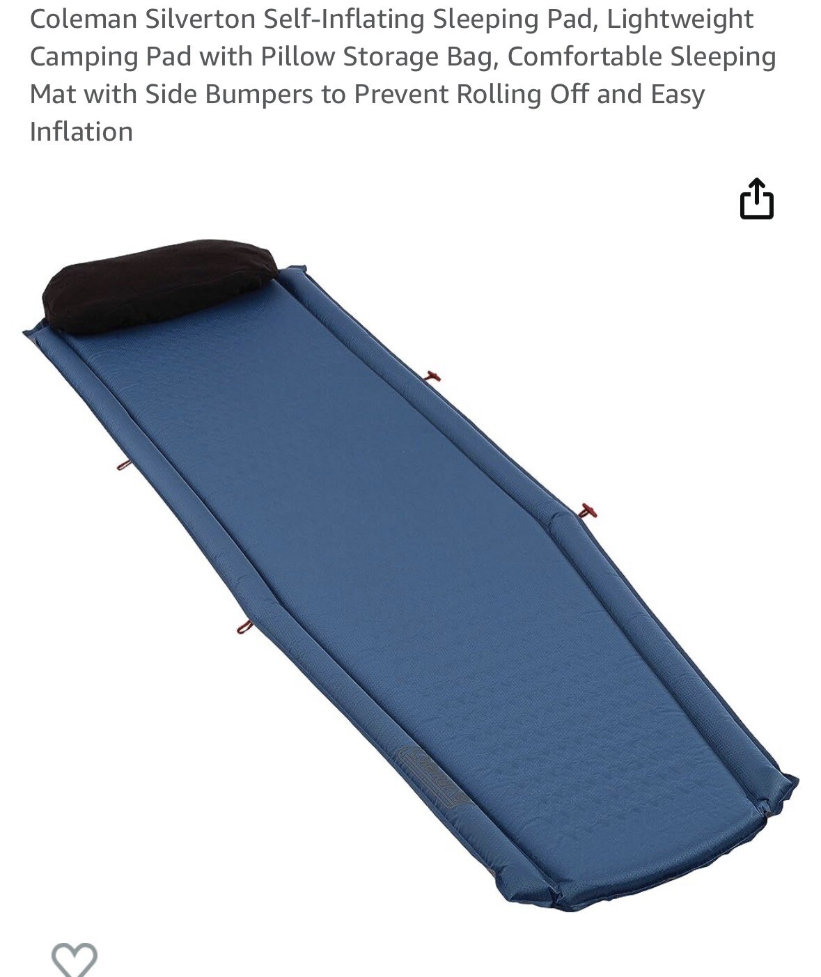 Coleman Silverton Twin Size SelfInflating Camping Pad Blue