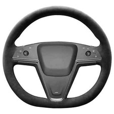 Diy Hand Stitch Alcantara Car Steering Wheel Cover For Tesla Model S Base Plaid