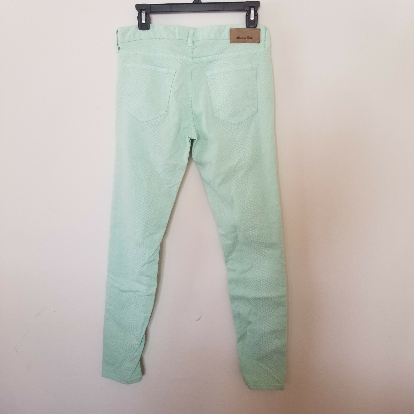 Massimo Dutti Aqua Blue Patterned Jeans Sz 6 image 8