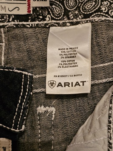 Ariat Real Denim Jeans Women's 31 (34x38) Dark Wash Marine Bootcut XLong 46.5 - Picture 7 of 7