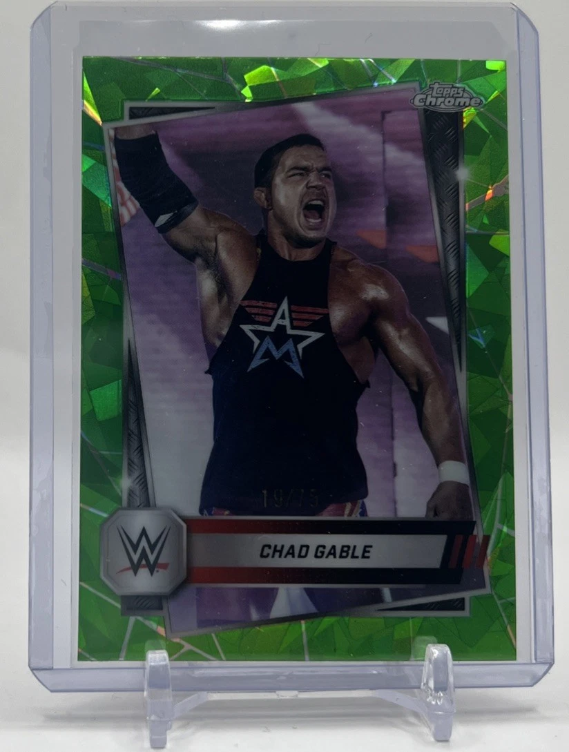 2025 Topps Chrome WWE Green Sapphire Chad Gable #/75