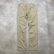 Levi's 511 Chino Trousers Mens 28" Slim Fit Western Pants, Beige