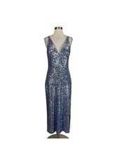 XSCAPE  Sequin Formal MIDI Length Sheath dress Size 8