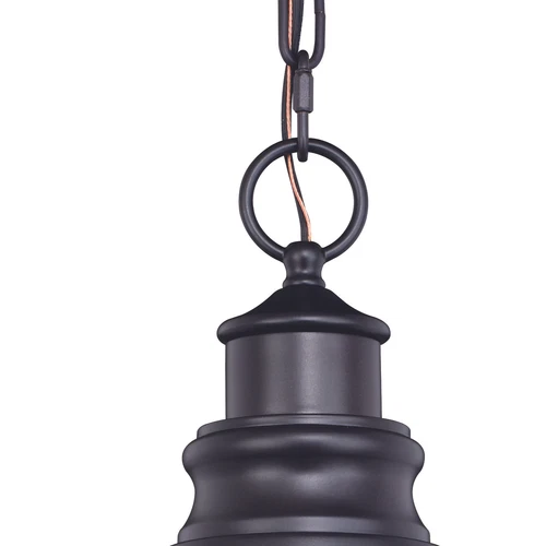 Vaxcel Delano 1 Light Bronze Gold Farmhouse Outdoor Barn Dome Pendant - Picture 5 of 8
