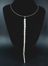 OMEGAREIF & ANHÄNGER  PALLADINIERT MIT PERLENIMITAT SCHMUCKJAGD