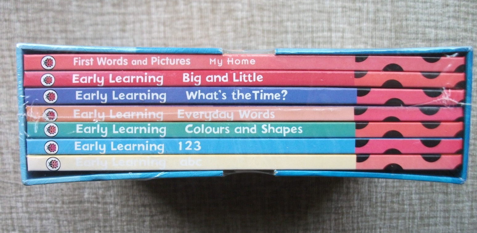 Ladybird Early Learning Library 7 Hardback Books ABC 123 Colour Shapes Time Word