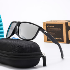 Costa Del Mar Rincondo 580P Black Silver Sunglasses NWOB