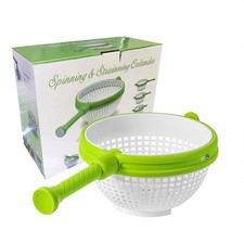 Salad Spinner Rotator Kitchen Fruits Vegetable Rotator Washer Basket UK