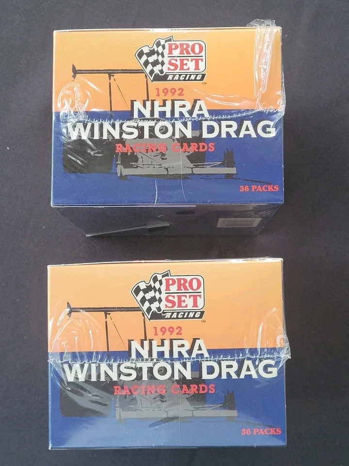 Juego profesional de carreras 1992 carreras dos (2) cajas selladas de fábrica NHRA Winston Drag tarjetas Foto 4 de 4