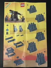Vintage 1984 LEGO 6030 Castle System Catapult Set 100% Complete!!!