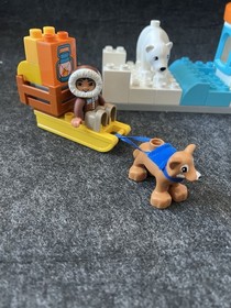 Retired Lego Duplo 10803 Arctic *INCOMPLETE*set Whale Polar Bear Fisherman Igloo