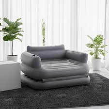 SOFA AIRBED INFLATABLE DOUBLE COUCH LOUNGER MATTRESS BLOW UP HOME TRAVEL CAMPING