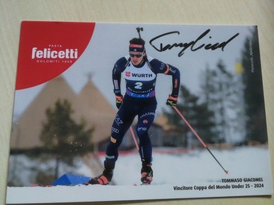 TOMMASO GIACOMEL - BIATHLON - ORIG. AUTOGRAPH CARD - SIGNED!