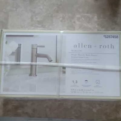 allen + roth Harlow Brushed Nickel Single-Handle Bath Faucet WaterSense