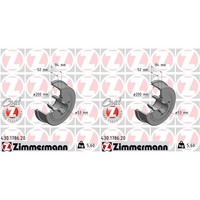 2X Zimmermann 200Mm Bremstrommeln Hinten Passend FÜR Opel Corsa Links+Rechts |