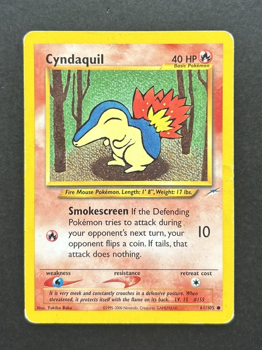 Cyndaquil 61/105 Neo Destiny Pokemon Card MP