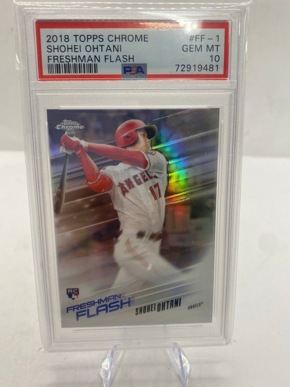 Shohei Ohtani rookie 2018 Topps Chrome Freshman Flash RC  #FF-1 Angels PSA 10