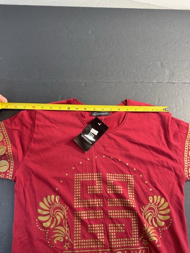 Givenchy Paris camicia uomo taglia large rossa stampa grafica nuova con etichetta vestibilità come media - Foto 4 di 9