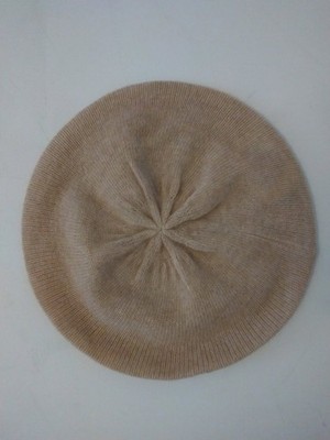 Portolano Tan 100% Cashmere Beret New With Tags One Size Fits All Made In Italy