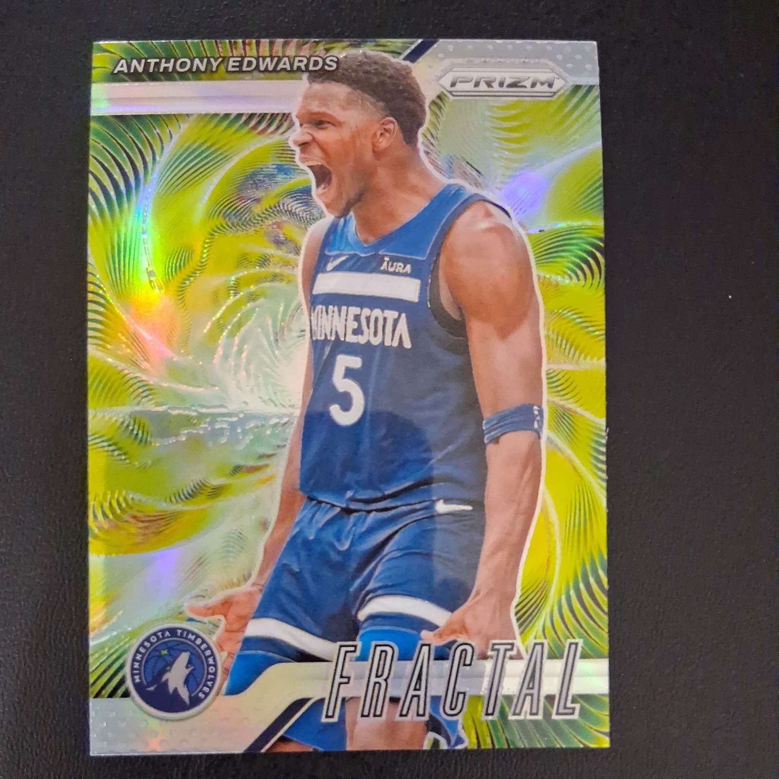 2024-25 Panini Prizm - ANTHONY EDWARDS Fractal Silver Prizm Timberwolves