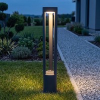 Dekorative Wegeleuchte Anthrazit 80Cm IP54 Wetterfest GX53 Alsen AußEnlampe