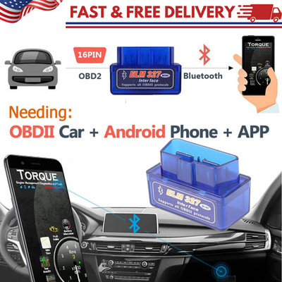 OBD2 Car Bluetooth Scanner Code Reader OBDII ELM327 Read Tool For iPhone