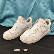 Nike Air Force 1 Low Youth Shoes White Leather DH2920-111 Pre-Owned Excellent
