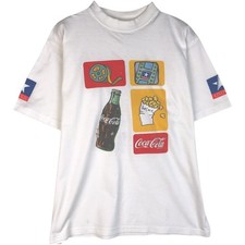 Used RAD LINE COCA-COLA advertising T-shirt men's size L (approx.)