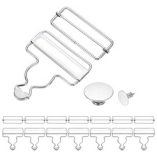 8 Set Metal Overalls Buckles 2" Overalls Bib Suspender Clips Silver