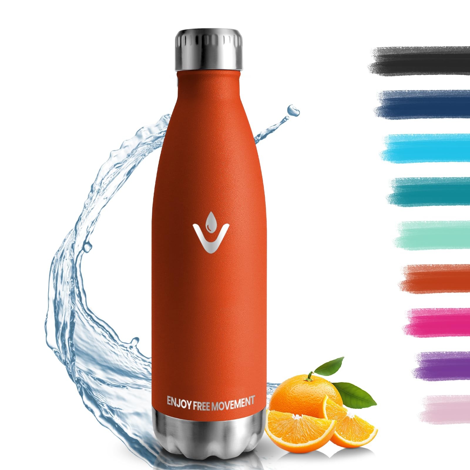 Borraccia Termica, 500ml Borraccia Acciaio Inox, Borraccia Palestra senza (G3H)
