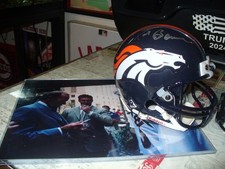 DENVER BRONCOS PAT BOWLEN SIGNED MINI HELMET IN MINT USED CONDITION!!