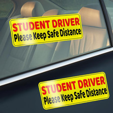 Non-Magnetic Student Driver Sticker, 5 Packs, Ultra-Reflectivity Student Driver