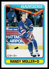 1990-91 O-Pee-Chee Randy Moller #515 New York Rangers