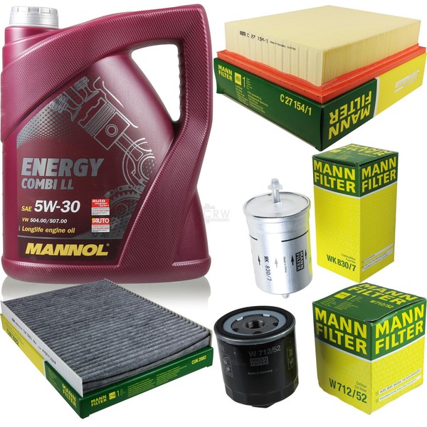 Mann Inspektionspaket 5L Mannol Energy Combi Ll 5W-30 FüR Vw Golf Iii 1.6 1.4-image