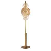 Stehlampe Stehleuchte Wohnzimmer Glas Metall 151 Cm 6X G9 Kunstvoll Modern
