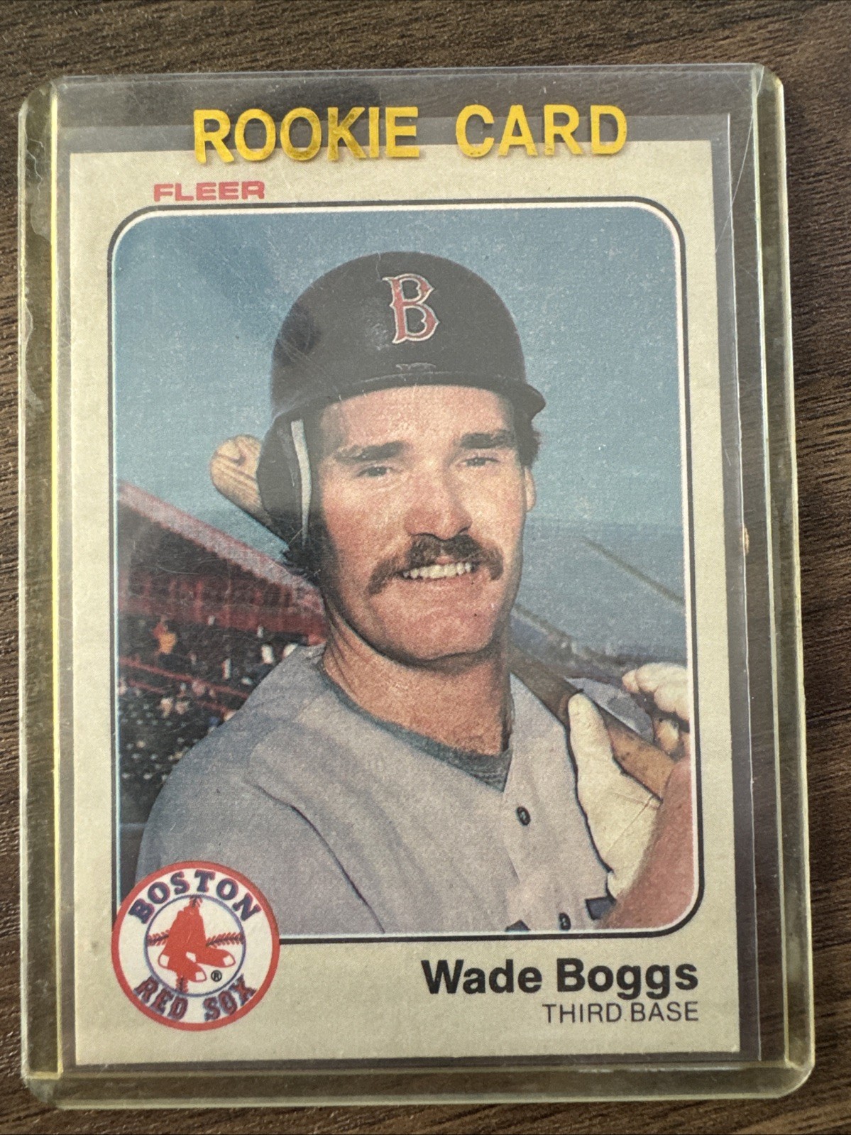 1983 WADE BOGGS FLEER MLB #179 ROOKIE RC CARD CHICKEN MAN BEER RED SOX HOF