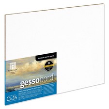 Ampersand Art Supply Gesso Wood Painting Panel: Museum Series Gessobord, 11" ...