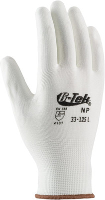 G-Tek 33-125/XL, Seamless Knit Nylon Blend Glove with Polyurethane Coated Flat G