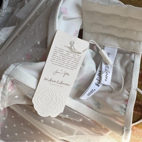 $159 Nuevo con Etiquetas Blanco Para Amor Y Limones “Xandar” Floral Mini Vestido Sin Mangas Talla X-Grande Foto 4 de 4