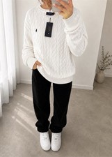 Polo Ralph Lauren Damen Pullover Weiß Baumwo...
