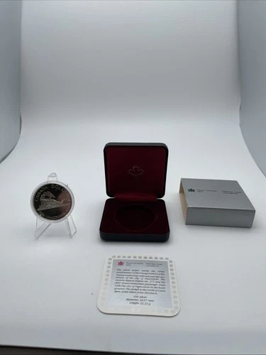 1986 CANADIAN TRANSCONTINENTAL RAILROAD/VANCOUVER CENTENNIAL SILVER DOLLAR COIN