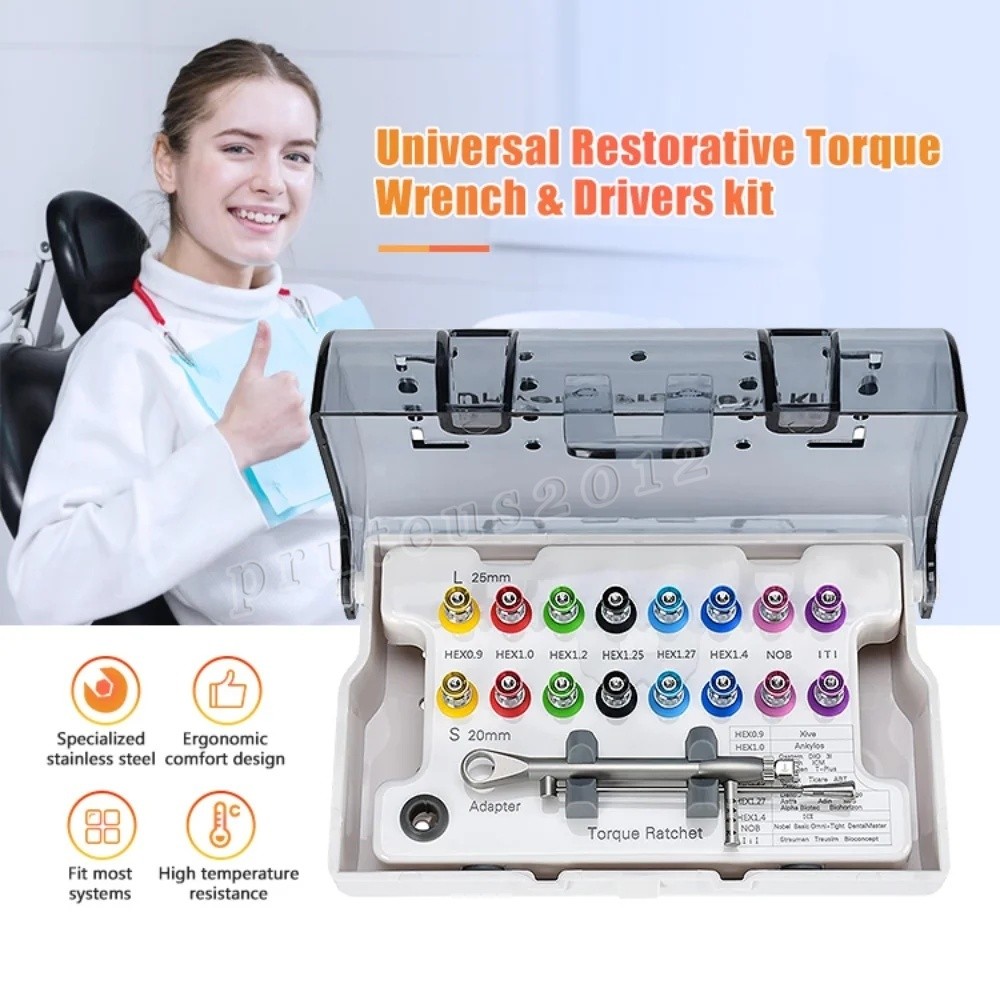 Dental Universal Implant Prosthetic Kit Torque Wrench Screw