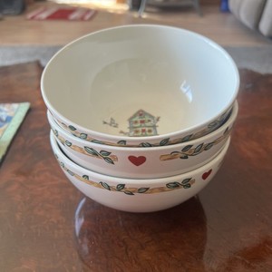 Lot De 4 Assiettes à Dîner Thomson Pottery - Birdhouse Ivy Heart, 10 1/4 Pouces