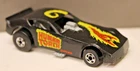 VINTAGE HOT WHEELS HUMAN TORCH FUNNY CAR WITH FLAT BLACK FINISH c