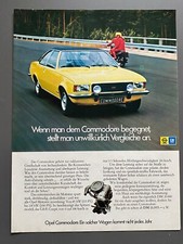 1973 Opel Commodore GS Coupe Oldtimer Original Vintage Advert Werbung Reklame