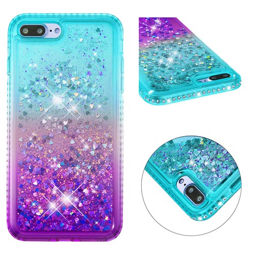 Flüssige dynamische Glitzer Treibsand Handyhülle für iPhone 8/7/6 Plus X/Xs/Xr/Xs Max - Bild 33 von 36